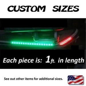 1' 2x Boat Navigation LED Lighting RED & GREEN Waterproof Marine LED Strips - Picture 1 of 5