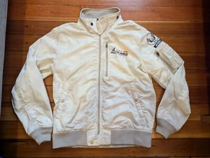 Unisex AVIREX Red Bull Japan 2019 White Camouflage Windbreaker Flight Jacket M L - Picture 1 of 15