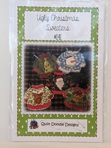 Ugly Christmas Sweaters Mug Rugs Pattern 141 Tree Snowman Santa Reindeer Holida - Picture 1 of 2