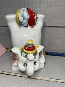 Vintage Disney's Dumbo Porcelain Piggy Coin Bank with Stopper Elephant Circus - Picture 1 of 10