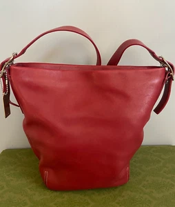 Bolso de Hombro Coach De Colección #9186 Legacy Cuero Soho Hobo Bucket - Rojo - Imagen 1 de 13