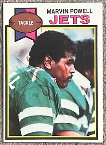 Tarjeta Topps 1979 autografiada firmada por Marvin Powell de los NY Jets - RARA - RESISTENTE - Imagen 1 de 2