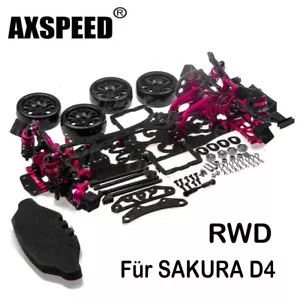 Telaio telaio auto in lega carbonio per SAKURA D4 RWD Sport RC 1/10 Drift Racing - Foto 1 di 10