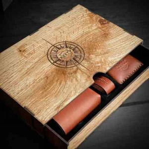 ELEGANT BOX MENS WALLET CARD HOLDER REAL MEN CARRY MEDAL GENUINE LEATHER NEW - Picture 1 of 15