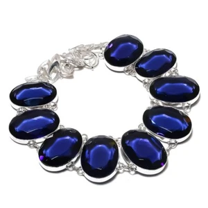 Faceted African Amethyst Gemstone 925 Sterling Silver Handmade Necklace 18" H896 - Picture 1 of 6