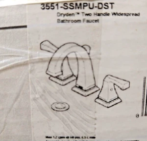 Delta 3551-SSMPU-DST Rubinetto bagno 2 maniglie diffuso 8" inox - Foto 1 di 2