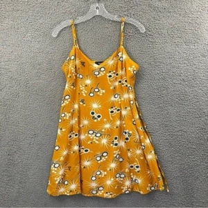 Modcloth On Cloud Nineties Shift Dress Floral Yellow Sundress Beach Women's S - Picture 1 of 9