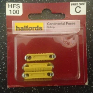 Halfords Continental Fuses 5A Yellow (3 pack) - Picture 1 of 3