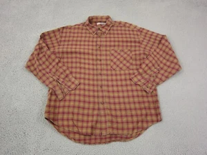 Vintage Bugle Boy Flannel Shirt Adult Extra Large XL Red Yellow Plaid Mens 90s - Picture 1 of 15