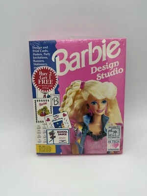 New Sealed Barbie Design Studio IBM Tandy 1991 Hi-Tech Expressions VINTAGE - Image 1 of 4