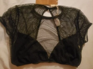 Mustard Seed See Through Black Medium Top New with Tags - Picture 1 of 5