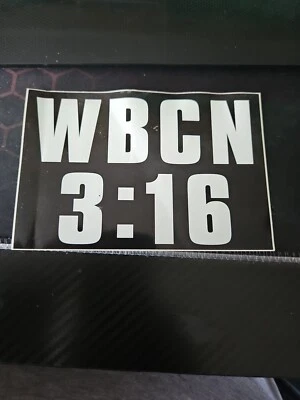 104.1 WBCN BOSTON RADIO HISTORY / WWE 3:16 Steve Austin parachoques pegatina de colección Foto 1 de 2