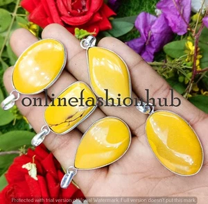 Mookaite Jasper Gemstone 925 Sterling Silver Plated Wholesale Bezel Pendant Lot - Picture 1 of 3