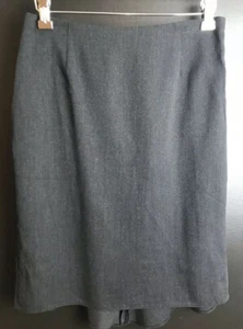 Falda BLUGIRL BLUMARINE Italia Gris Carbón Lana Recta Lápiz Tejida Talla 38 XS 0 - Imagen 1 de 5