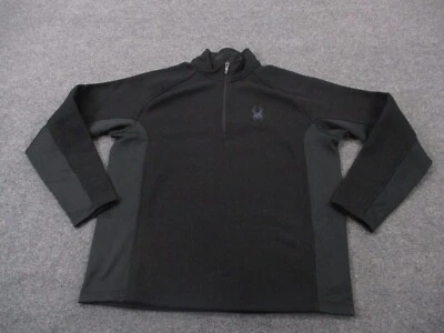 Chaqueta Spyder Para Hombres XL Negro Suéter Térmico Gofre Rejilla Textura Abrigo Adulto Foto 1 de 4