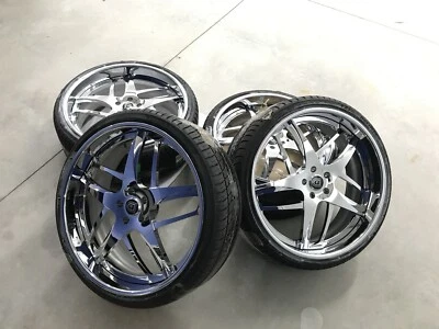 Range Rover Wheels And Tires.  24”. Three Piece Forged. - Image 1 of 4