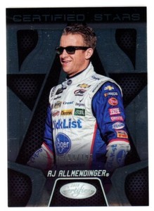 2018 Panini Certified Racing AJ Allmendinger Certified Stars Card # CS10 /199