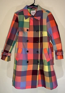 Gabardina Boden neón con cinturón para mujer talla 12 pequeña EE. UU. - cuadros multicolores - Imagen 1 de 23