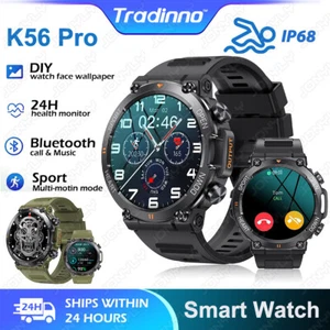 Militär Smart Watch für Männer (Antworten/Anrufen) Robuster Herzfrequenz Fitness Tracker - Bild 1 von 14