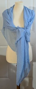 Lot of 3 Women’s Transparent Light & Woven Scarves Mixit + Glentex Blue White - Picture 1 of 4