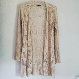Eileen Fisher Cardigan donna maglia media aperta misto lino maglione leggero - Foto 1 di 7