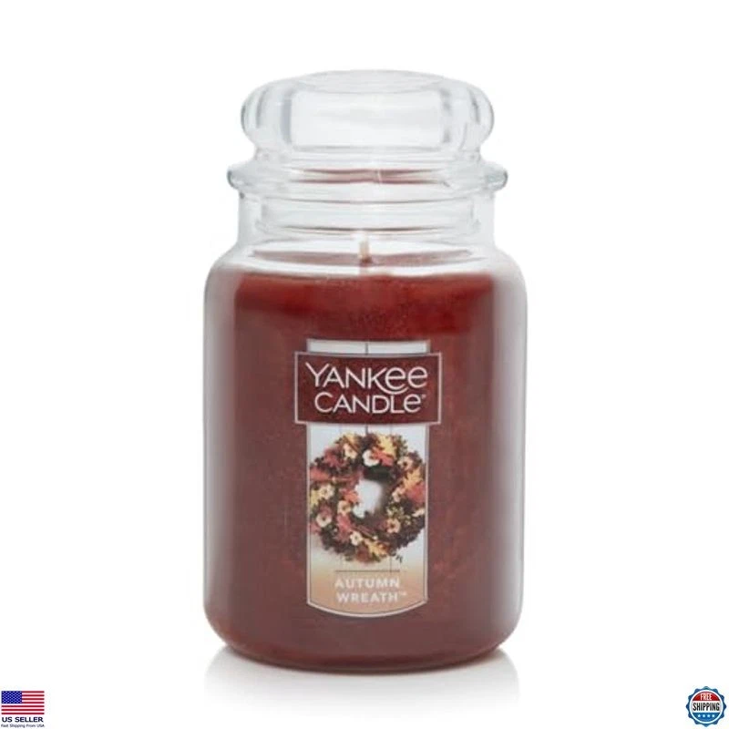 Vela grande perfumada corona de otoño 22 oz tarro - 110+ horas regalo fragancia otoño Foto 1 de 4