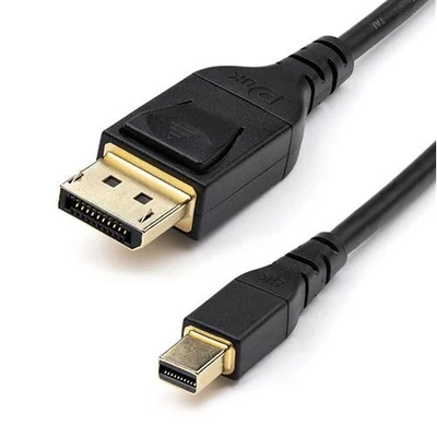Startech DP14MDPMM1MB MINI DISPLAYPORT TO DISPLAYPORT 1.4 CABLE 8K HBR3 VIDEO CO - Image 1 of 3
