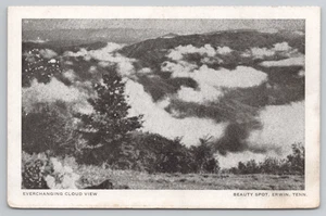 Erwin TN sich ständig verändernde Wolkenansicht, Luftaufnahme Schönheitsort Tennessee Postkarte - Bild 1 von 4