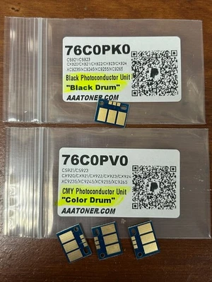 4 Drum Chips for Lexmark CS921, CS923, CX920, CX921,  CX922, CX923, CX924 Refill - Image 1 of 3