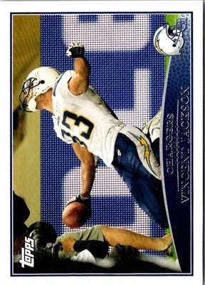 2009 Topps Vincent Jackson #186 San Diego Chargers Football Card - Image 1 of 2