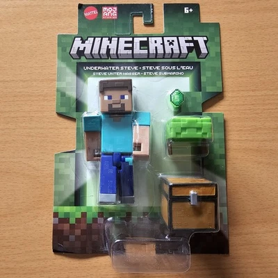 Minecraft Underwater Steve 3.25" Action Figure Mojang Rare Free P&P #2 - Image 1 of 4