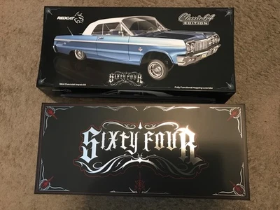Redcat SixtyFour Chevrolet Impala 1/10 RTR Scale Hopping Lowrider (Blue/White) - Image 1 of 4