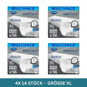 MoliCare Premium Mobile 10 Tropfen 4x14 Größe XL 56 Stück Inkontinenzhosen - Bild 1 von 4