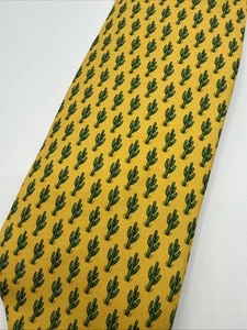 Corbata para hombre TIE CACTUS amarillo verde estampado de cactus 100 % seda occidental - Imagen 1 de 3