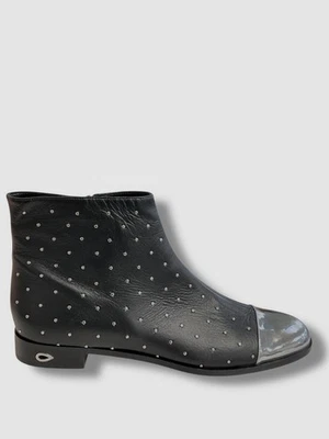Jennifer Chamandi Mujer Negro Plata Tachonado Gianni Botines Zapatos Talla 40.5 Foto 1 de 4