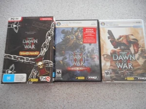 3 X PC GAMES WARHAMMER DAWN OF WAR 2, CHAOS RISING, RETRIBUTION COLLECTOR'S ED - Picture 1 of 13
