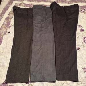Alan Flusser Pants Mens 34Wx 32L  Dbl Pleated Dress Pants LOT OF 3 Nice - Foto 1 di 12