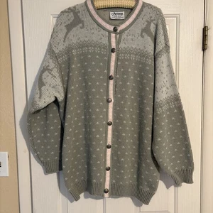 Amana Pullover Vintage Strickjacke Woolen Mills Strick Damen Größe L Knopf - Bild 1 von 11