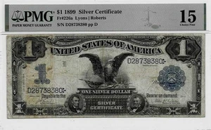1899 BLACK EAGLE LINCOLN GRANT USA SILVER CERTIFICATE NOTE CHOICE FINE FIFTEEN - Picture 1 of 2