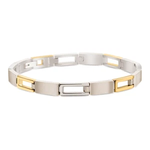 Boccia Armband Titan 030057-02 Armkette Kette goldplattiert teilpoliert - Picture 1 of 6