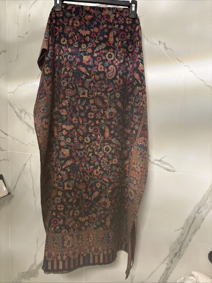 Mantón Kaani de lana fina tejida para hombre (negro, X-grande) Foto 1 de 4