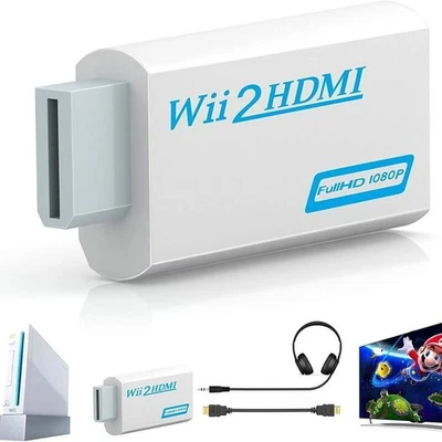 Wii zu HDMI Konverter Adapter mit 1m High Speed Konvertierungskabel AH - Bild 1 von 4