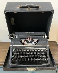 1930s Underwood Universal Portable 4 bank Typewriter instructions Carrying Case - Picture 1 of 24