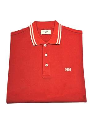 Camisa polo Bally 6303764 de algodón con punta naranja calce regular para hombre precio de venta sugerido por el fabricante 320 USD Foto 1 de 4