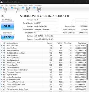 1 TB Seagate ST1000DM003-1ER162 7200RPM 3.5" SATA III Hard Drive FREE SHIP! - Afbeelding 1 van 1