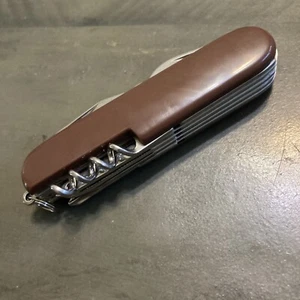 Pocket Knife Multi-Tool Army with Brown Leymar Handle Maxam Brand New - Picture 1 of 4