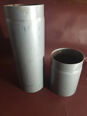 Kaminrohr Rauchrohr Abgasrohr Stahlblank Ofenrohr 2mm stark Ø160, 180 und 200 mm - Bild 1 von 4