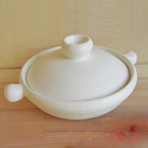 Banko Ware Japanese DONABE Earthen Pot KOBUSHI White Pottery - Picture 1 of 5