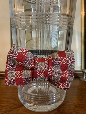 Красный клетчатый предварительно завязанный регулируемый галстук-бабочка Tom Ford - Изображение 1 из 3