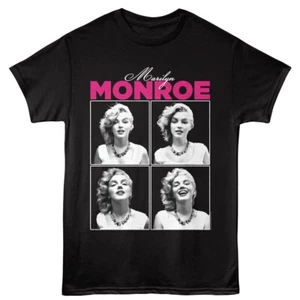 Marilyn Monroe Candid Portrait Men’s Black T Shirt - Picture 1 of 4